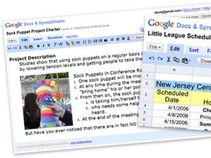 Google combineert Writely en Spreadsheets