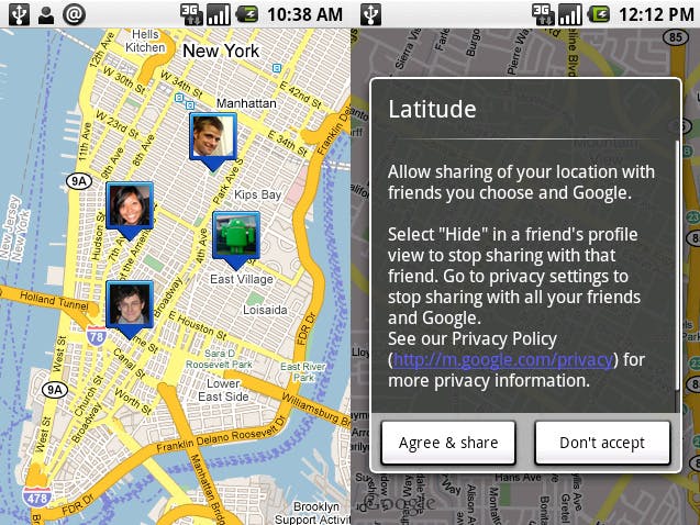 Vind vrienden met Google Latitude
