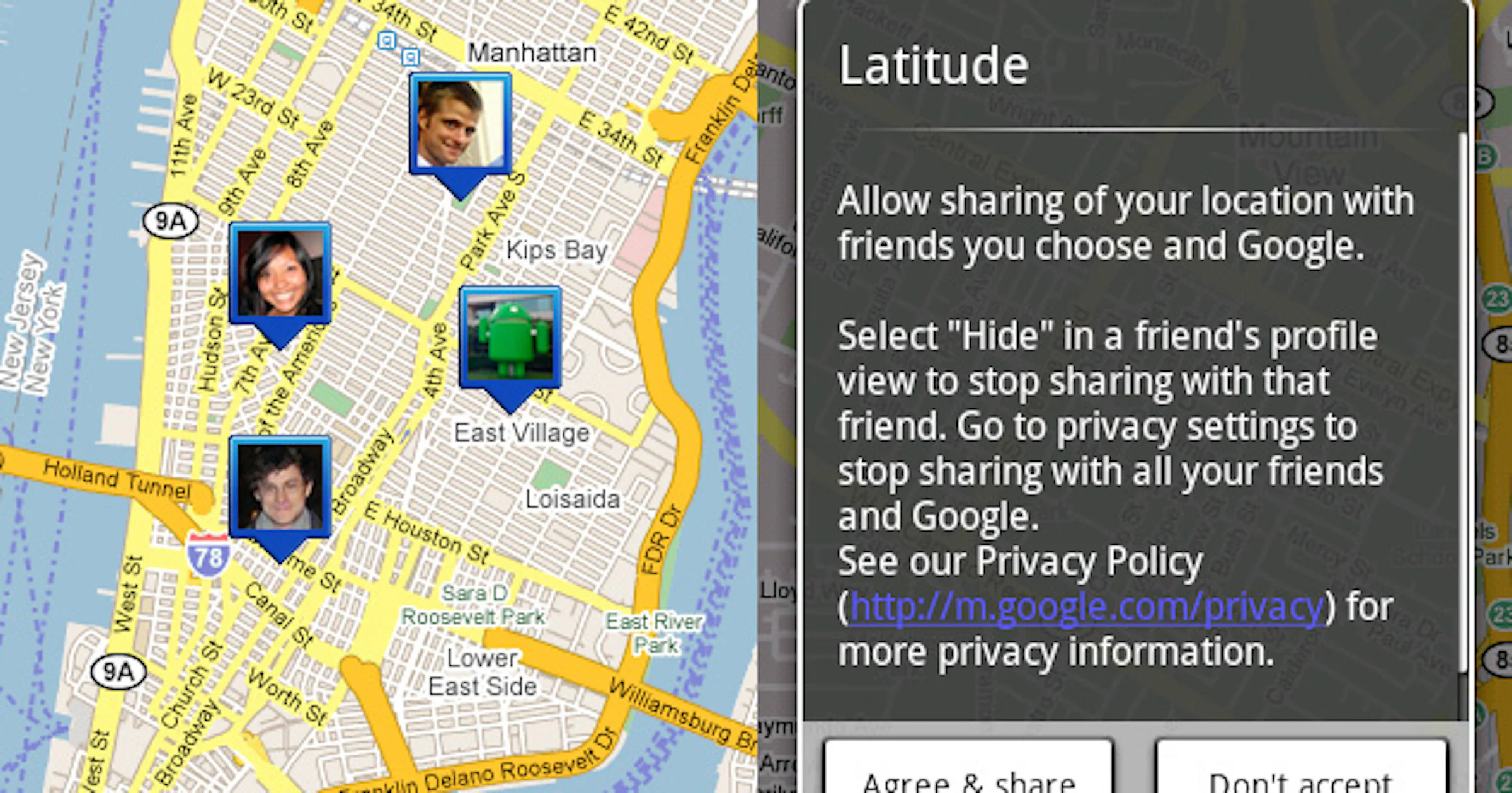 Vind vrienden met Google Latitude