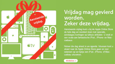 Apple's Black Friday sale ook in Nederland