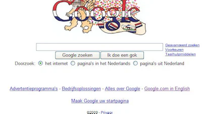 Nederlandse doodle op Google.nl