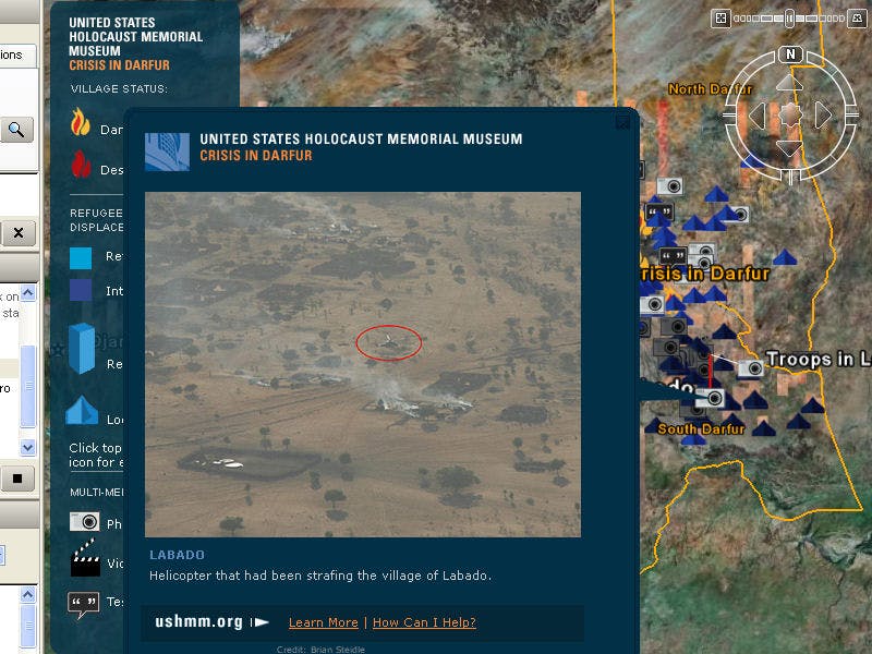 Geweld in Darfur nu ook via Google Earth te volgen 