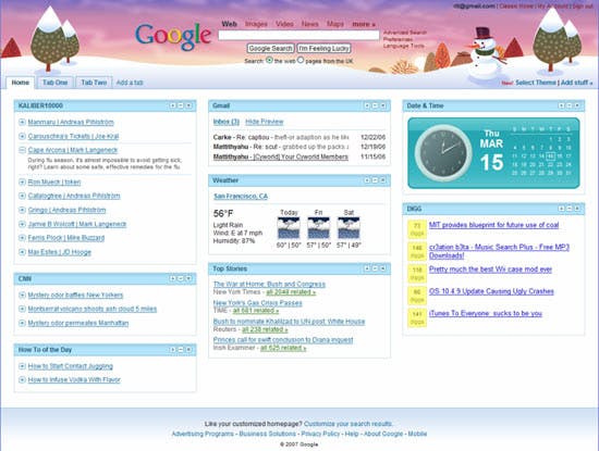 Google voegt skins toe aan Persoonlijke Startpagina