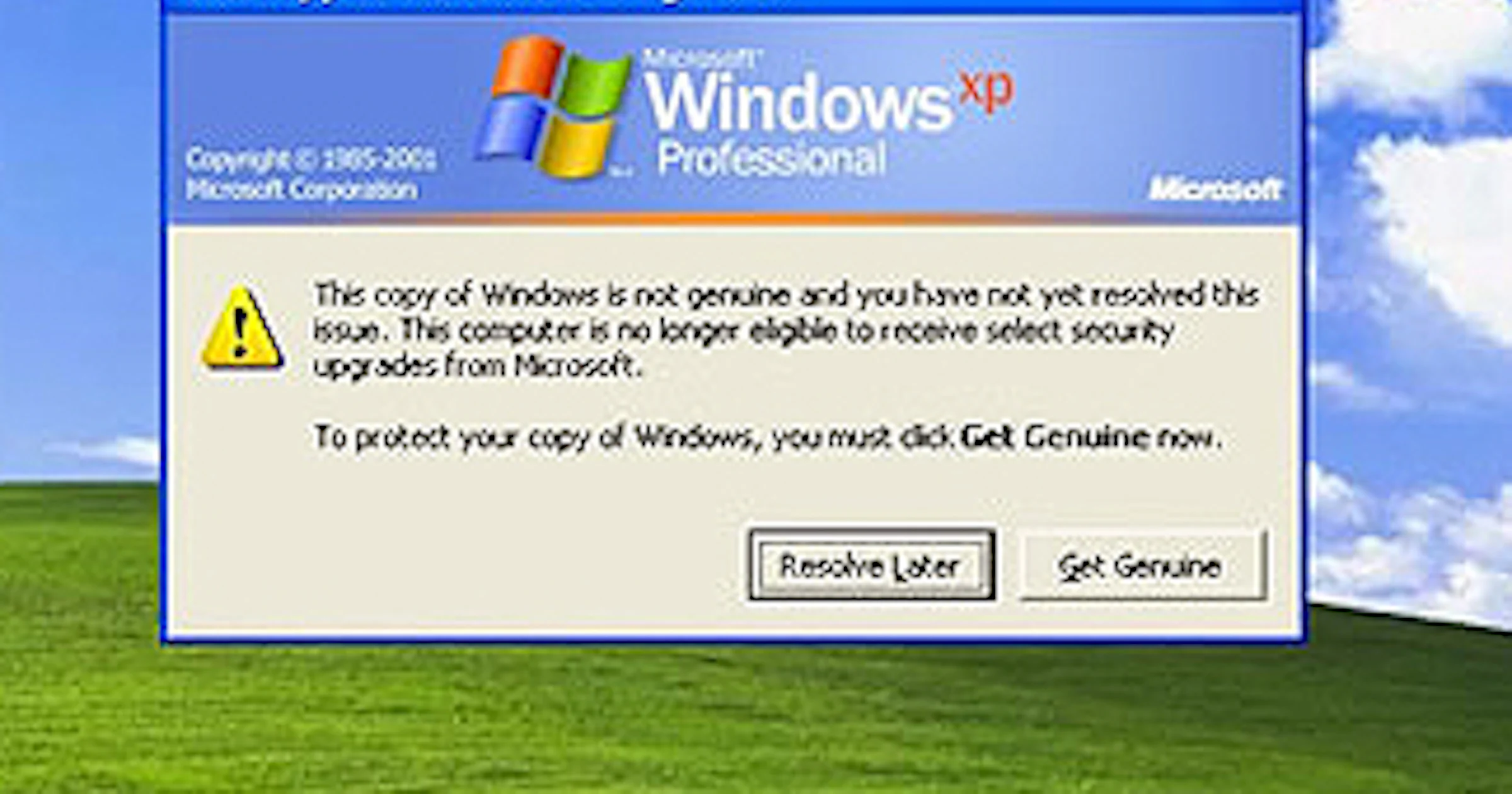 Windows Genuine Advantage 'belt weer naar huis'
