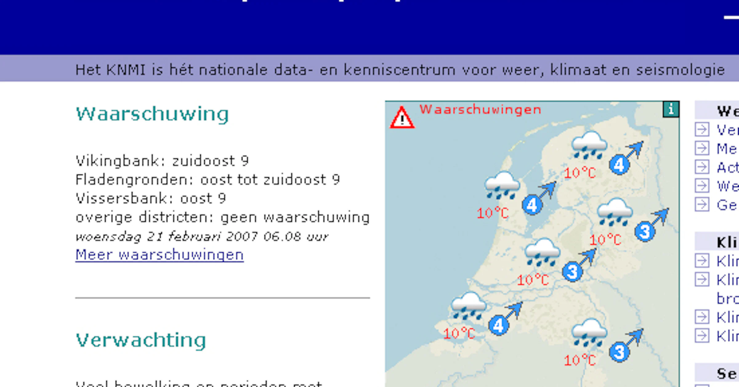 KNMI.nl, door weer en (veel) wind