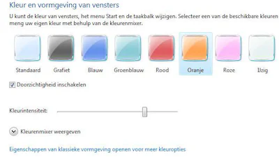 Oranje boven bij Windows Vista