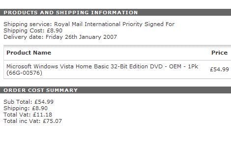 Vista a.s. vrijdag al binnen (en nog voordelig ook)