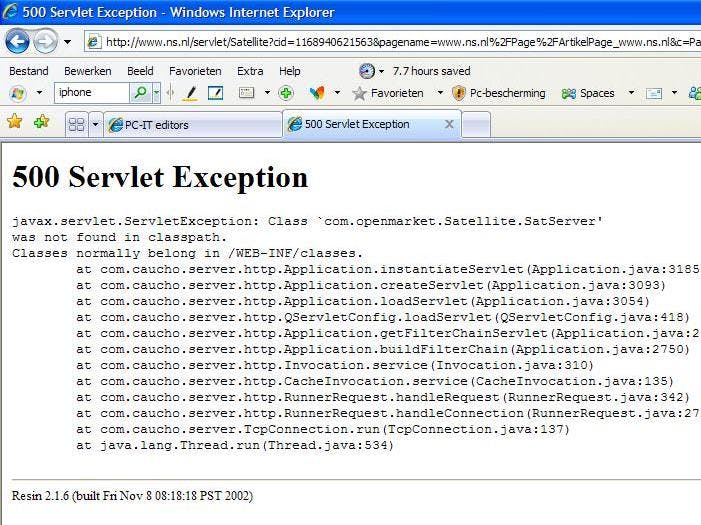 Sites ontregeld door belangstellenden storm