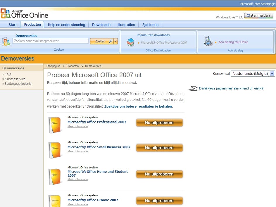 De nieuwe MS Office proberen?