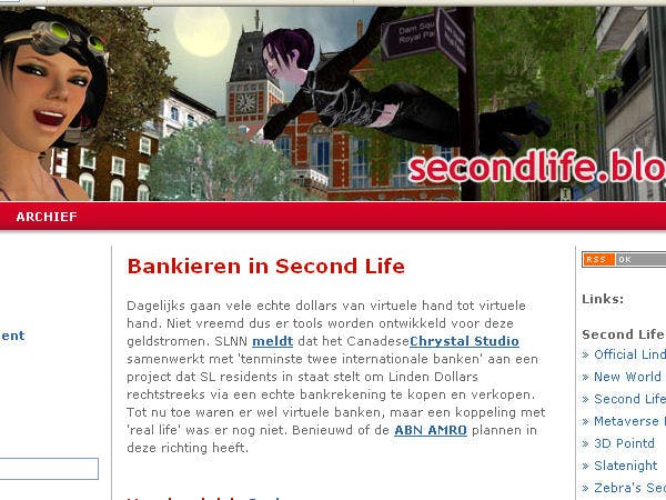 Eerste Nederlandse Second Life-blog