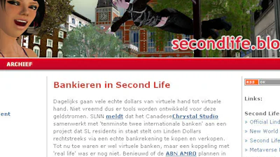 Eerste Nederlandse Second Life-blog