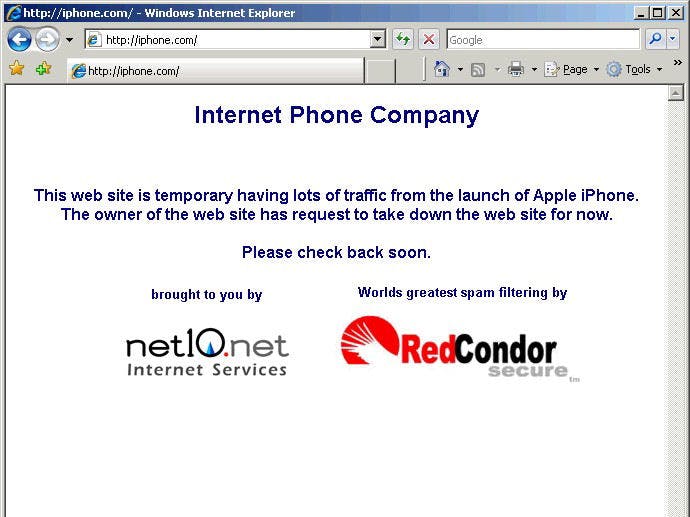 Apple's iPhone haalt website uit de lucht