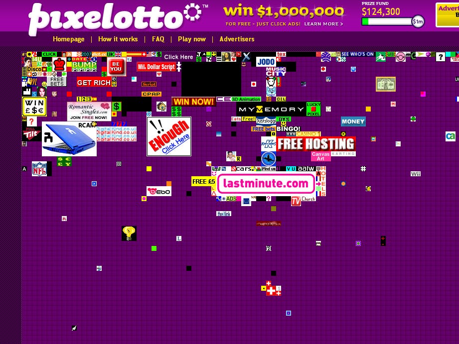 Pixelmiljonair komt met nieuwe site