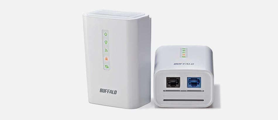 Computer Idee Nachtwacht – Buffalo HomePlug 500Mbps + 300Mbps Wireless Extender Starter Kit