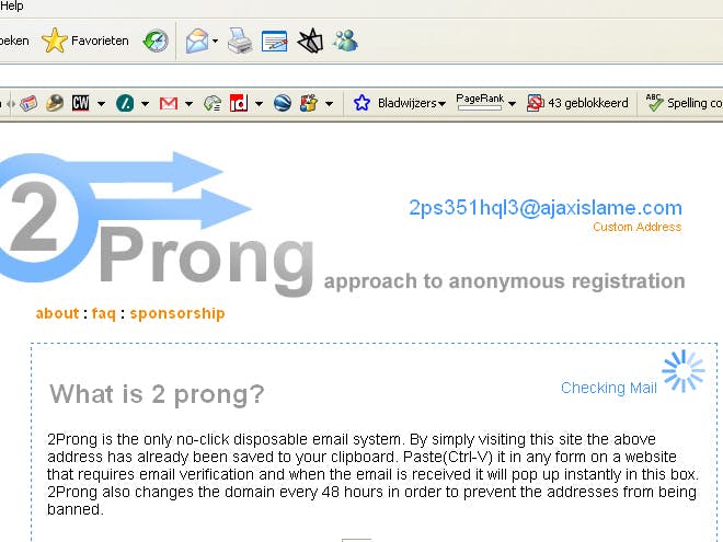 Slim: registreren met een eenmalig e-mailadres