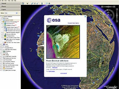 ESA en Google Earth brengen aarde in beeld