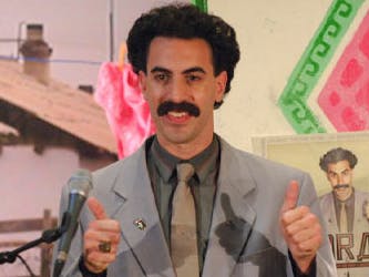 Van niets op drie in de Live.nlTop Tien: Borat scoort