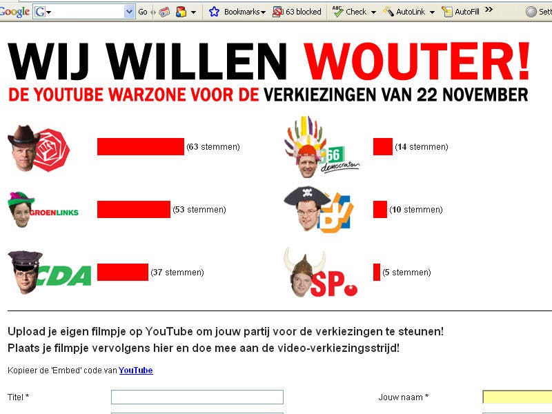 YouTube ingezet in verkiezingsstrijd