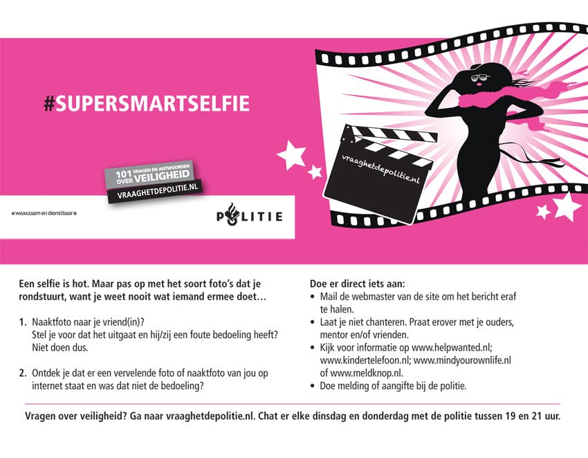 Politie waarschuwt voor risico van naaktfoto's 