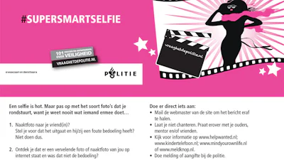 Politie waarschuwt voor risico van naaktfoto's