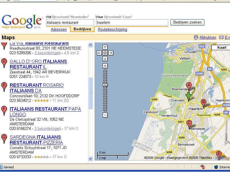 Google Maps nu ook in Nederland