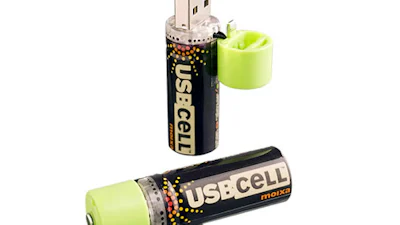 Oplaadbare batterijen uitgerust met usb-connector