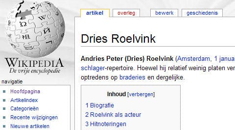 Muziekliefhebbers prefereren Wikipedia boven MySpace