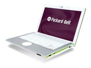 Nieuwe witte notebooks van Packard Bell