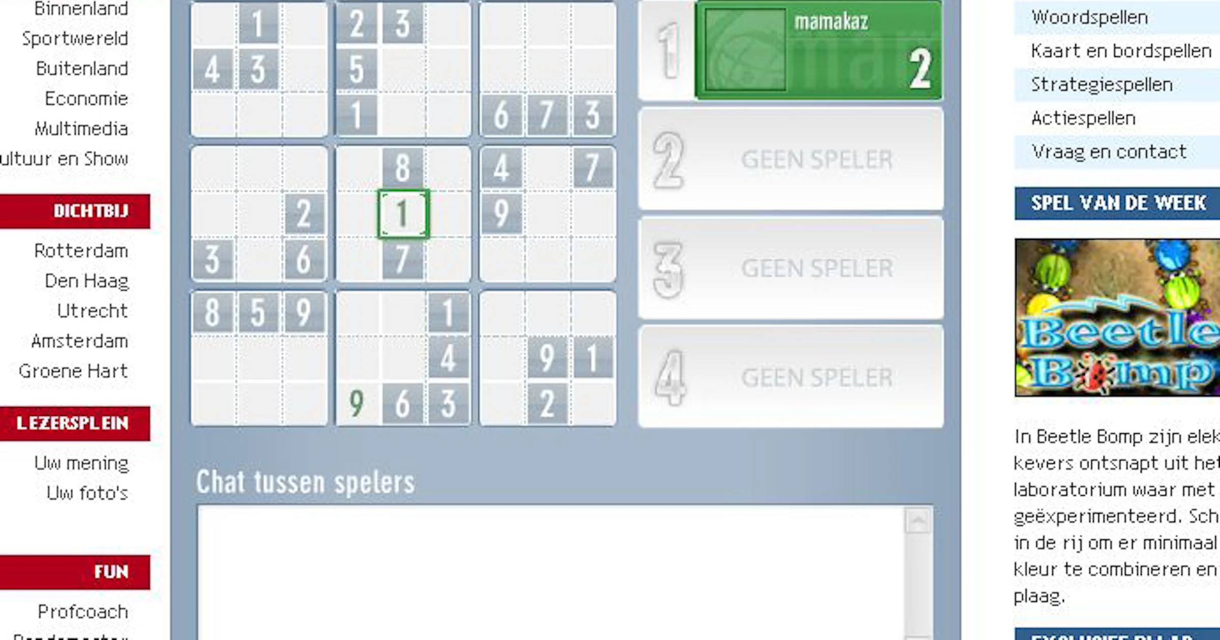 Eerste WK Sudoku op AD.nl