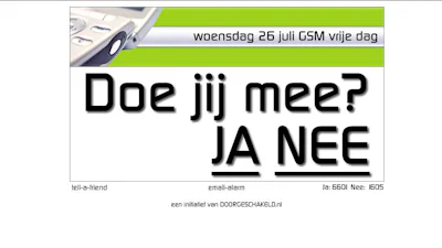 Aanstaande woensdag gsm-vrije dag