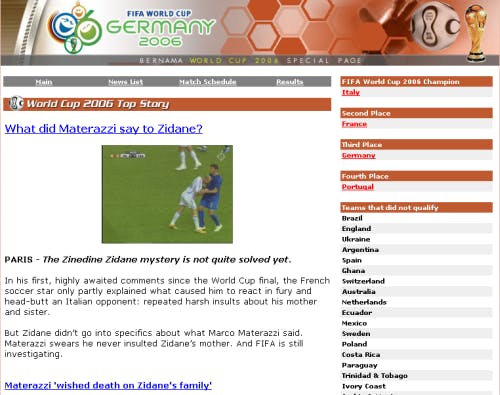 Kopstoot Zidane inspireert hackers