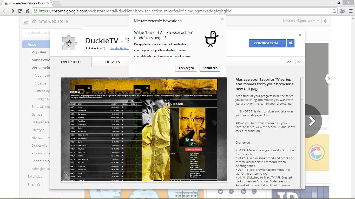 Workshop: Al je favoriete series bijhouden en downloaden met Duckie TV (Chrome)