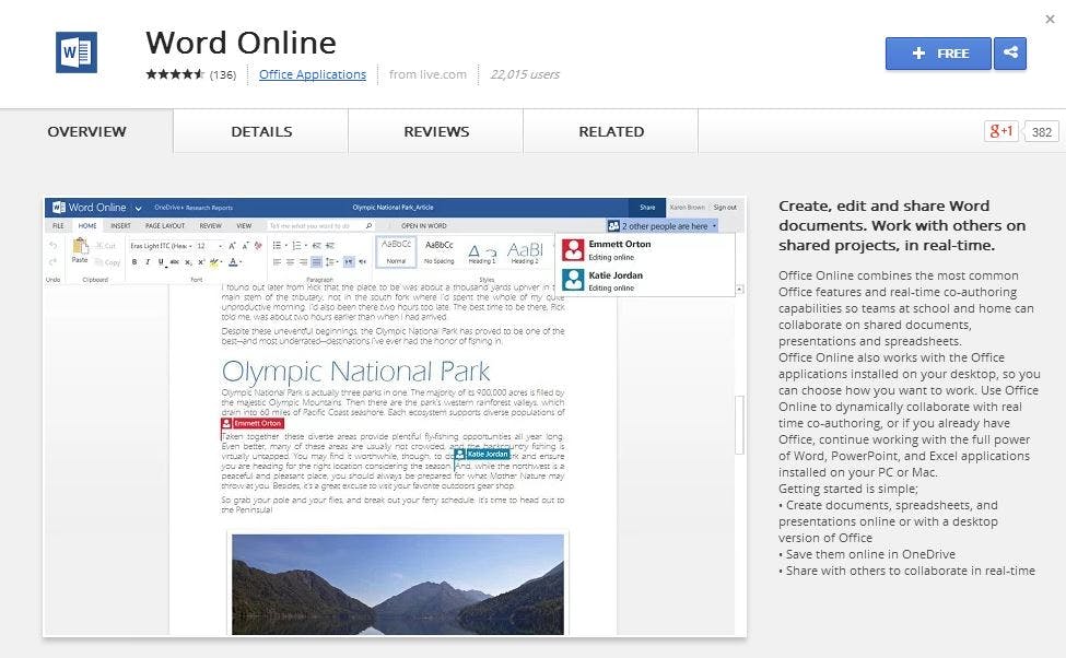 Microsoft maakt Office Online beschikbaar in de Chrome Web Store