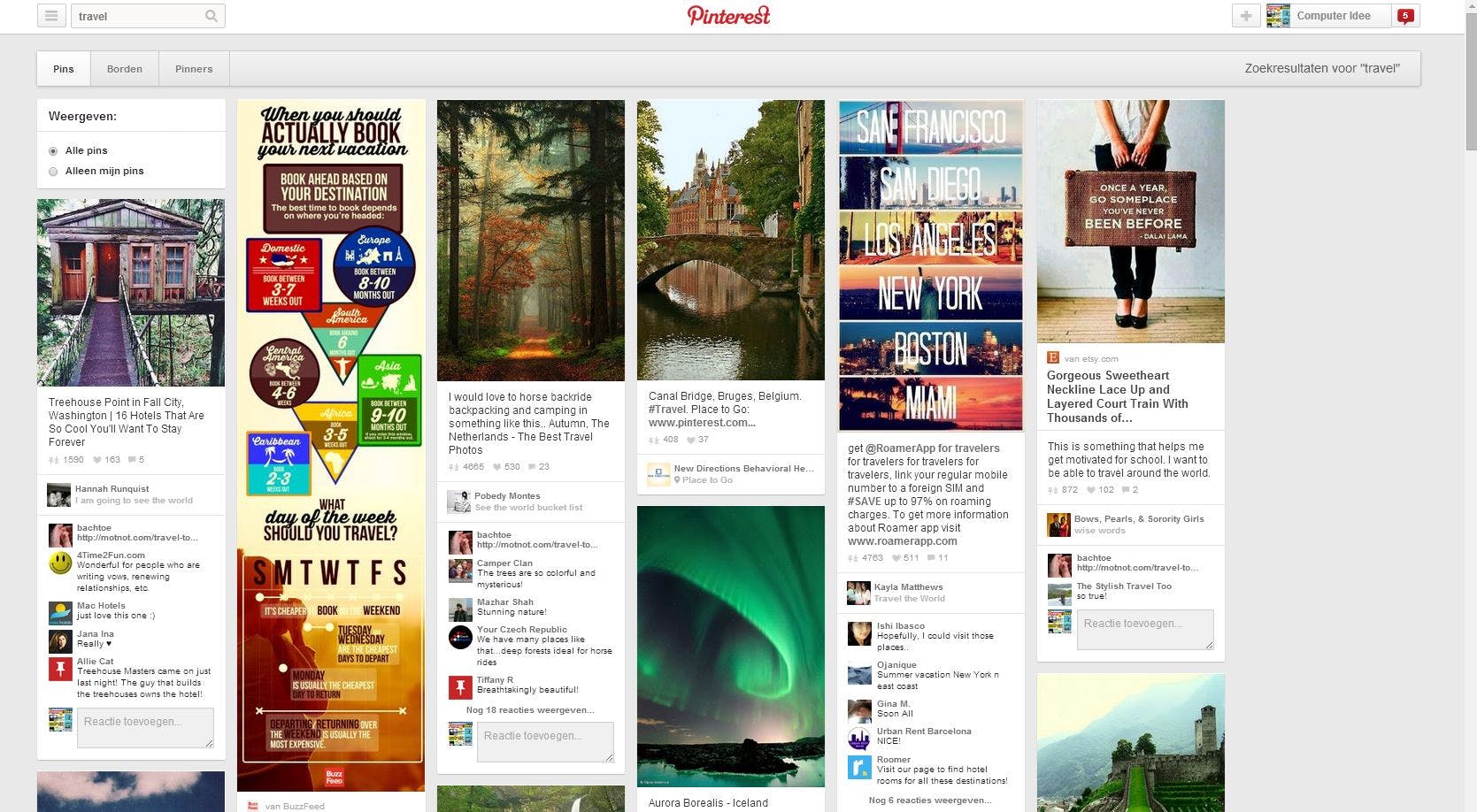 Pinterest wil mannen aantrekken met nieuwe focus op reizen