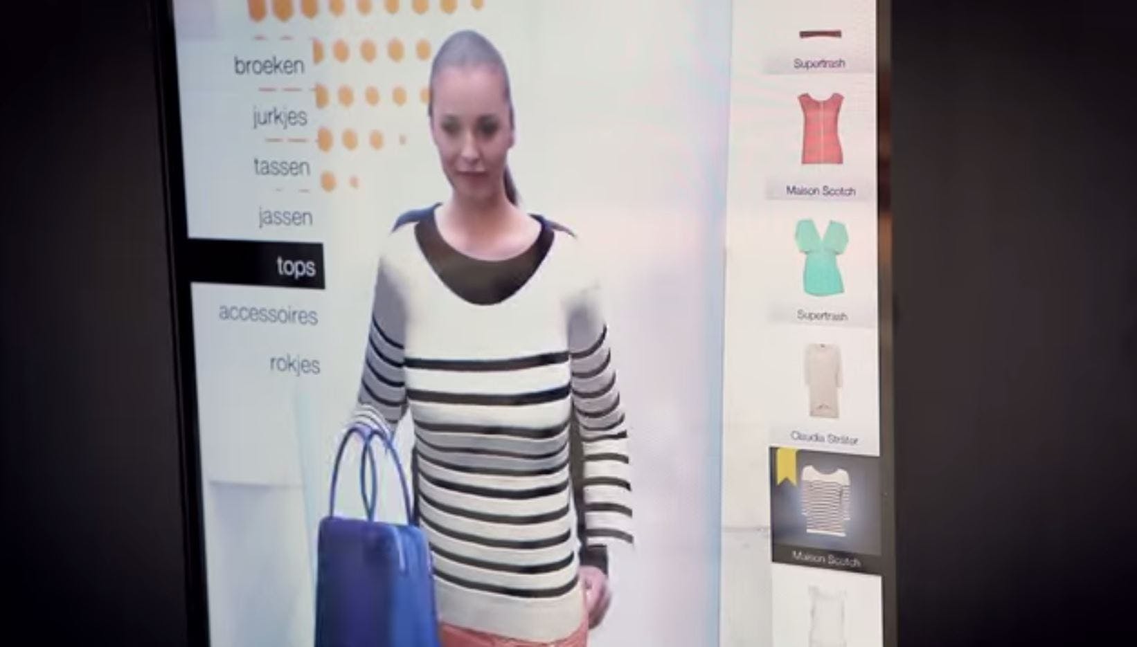 Virtueel kleren passen in de Bijenkorf 