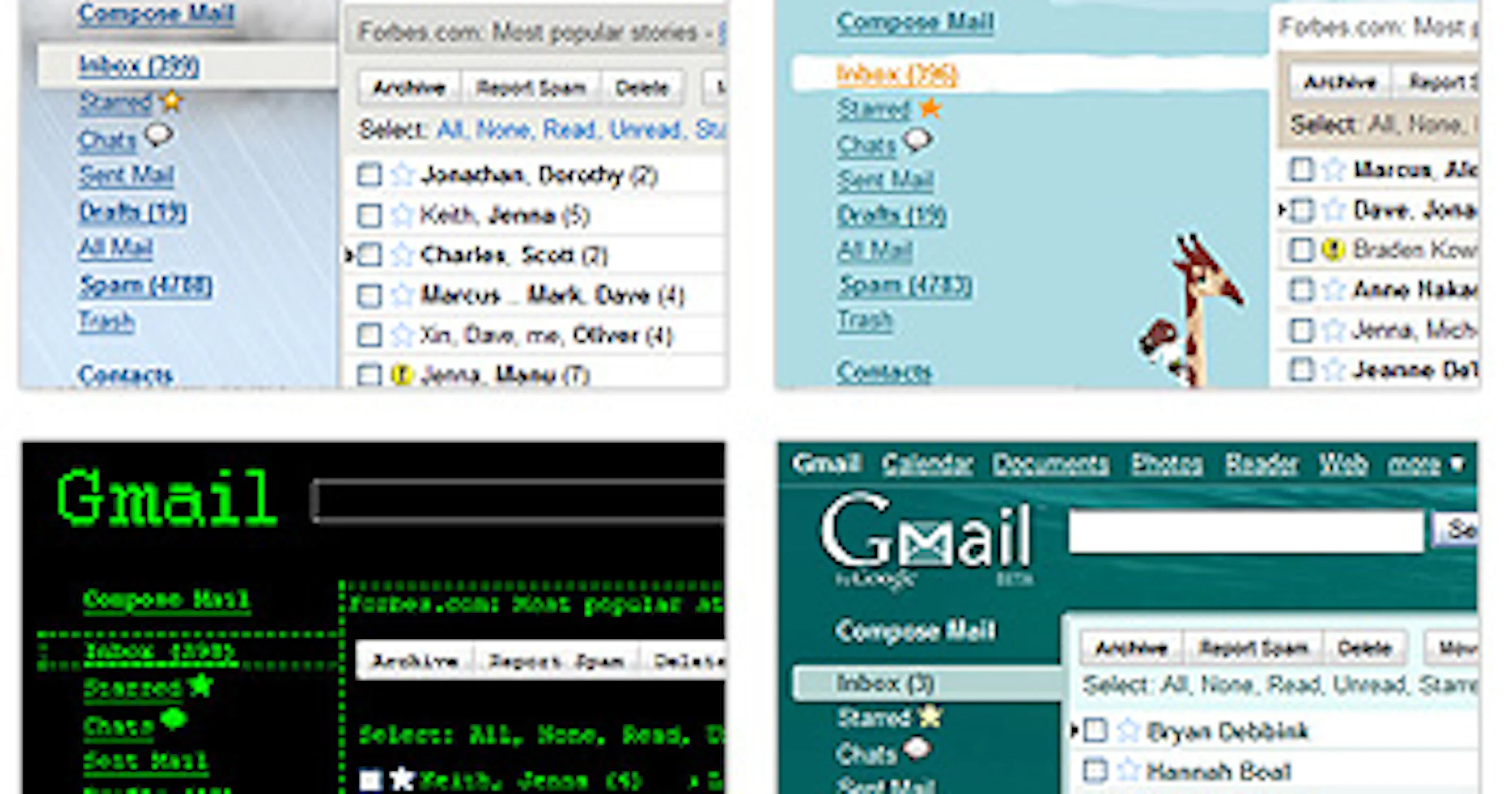 Google voegt thema's toe aan Gmail