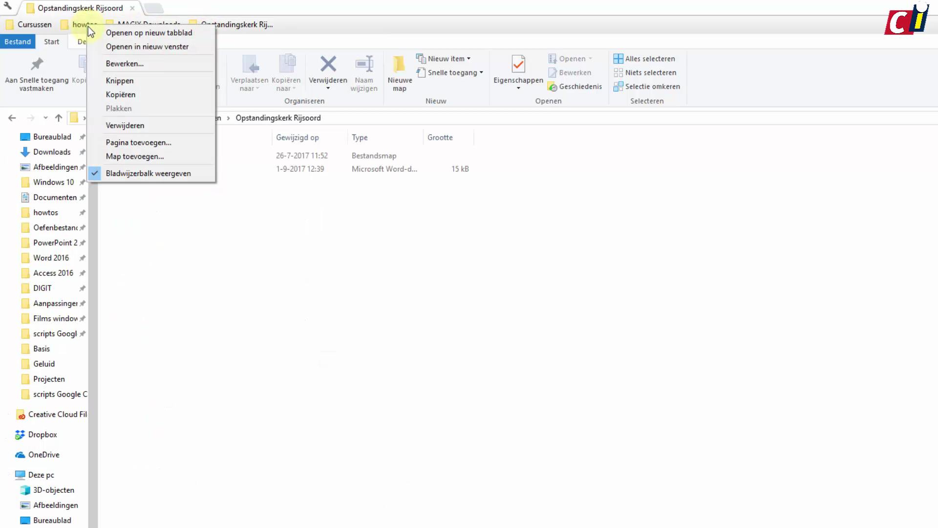 Clover - Verkenner met tabbladen