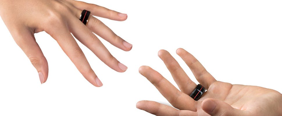 Slimme HB Ring toont hartslag partner