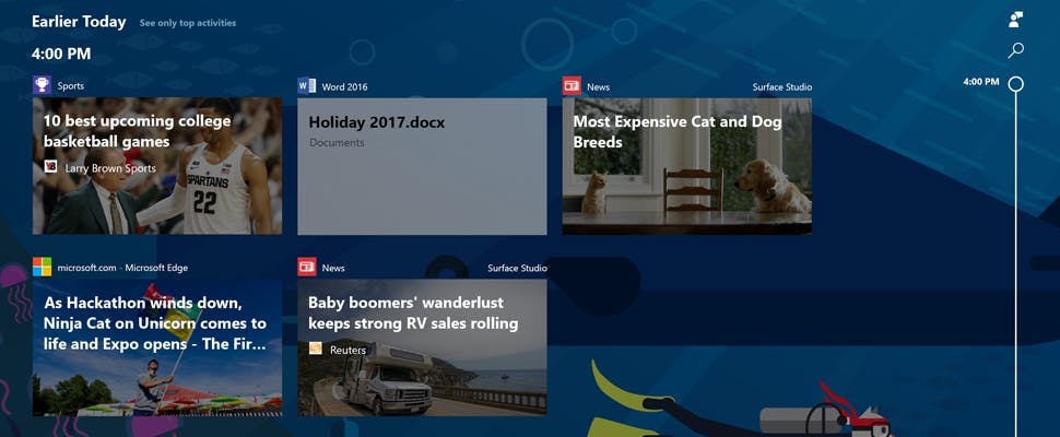 Langverwachte Tijdlijn-functie Windows 10 maakt debuut