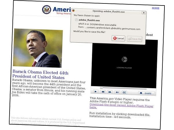 Eerste malware met president Obama gesignaleerd