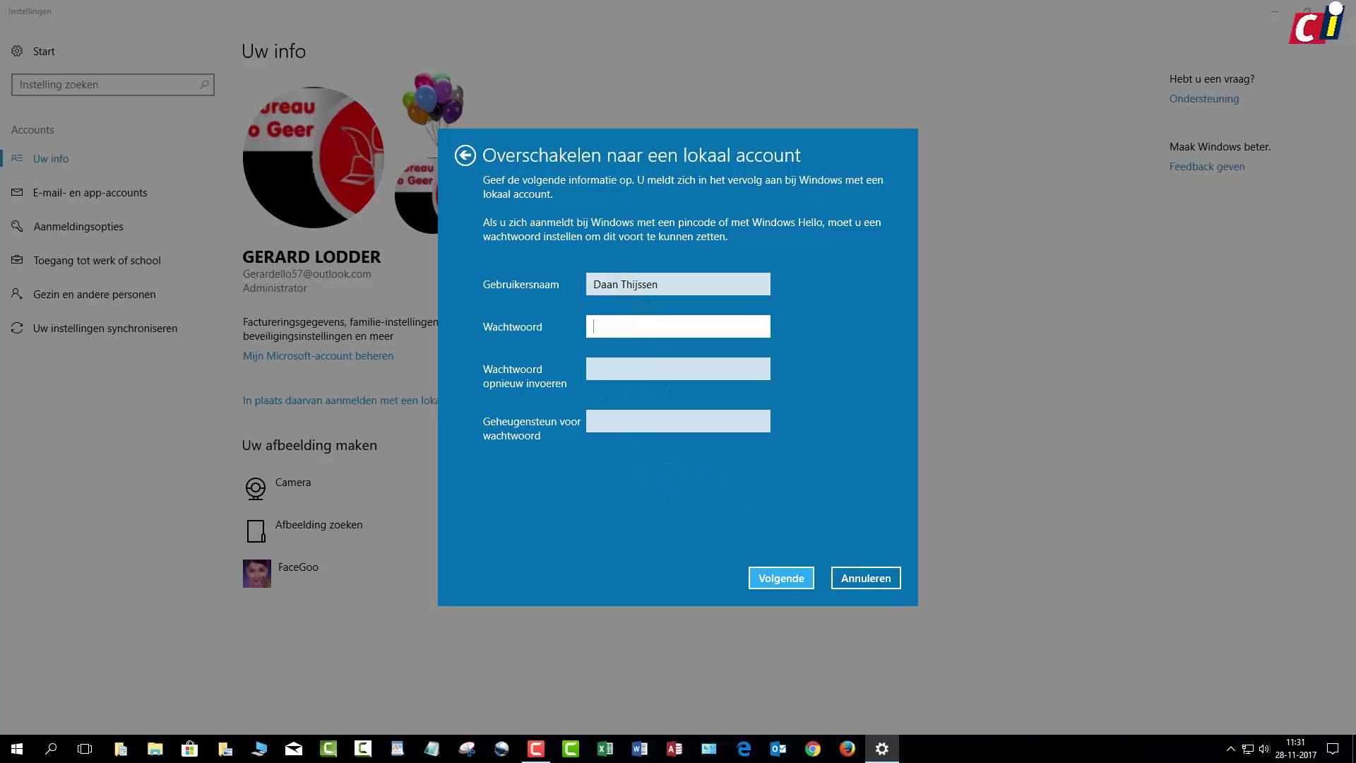 Windows 10 zonder Microsoft-account
