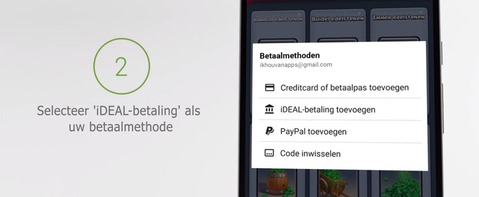 Apps af te rekenen met iDeal in Play Store