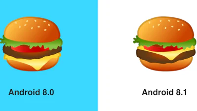 Kaas bovenop in vernieuwde cheeseburger-emoji