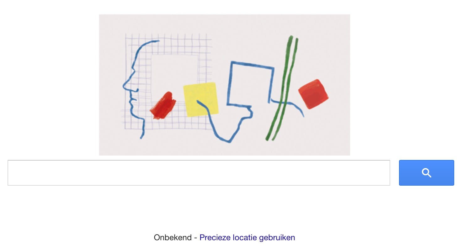 Roger Raveel herdacht door Google