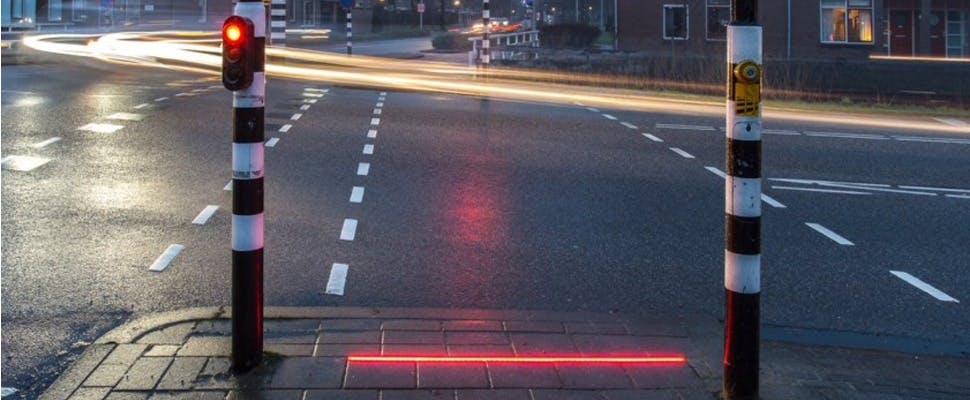 Lichtlijn voor smartphone-zombies blijkt te werken