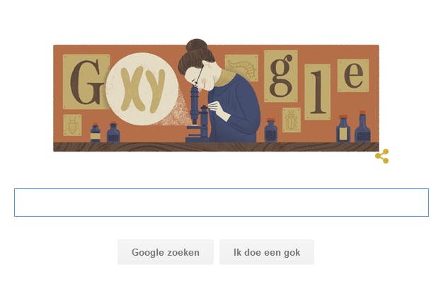 Nettie Stevens herdacht door Google