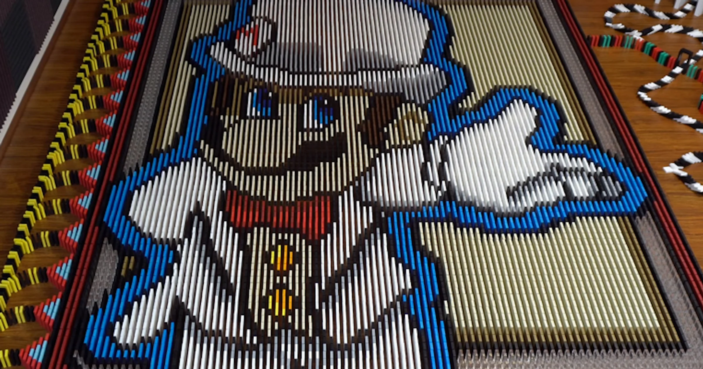 150.000 vallende domino-steentjes voor nieuwe Mario-game