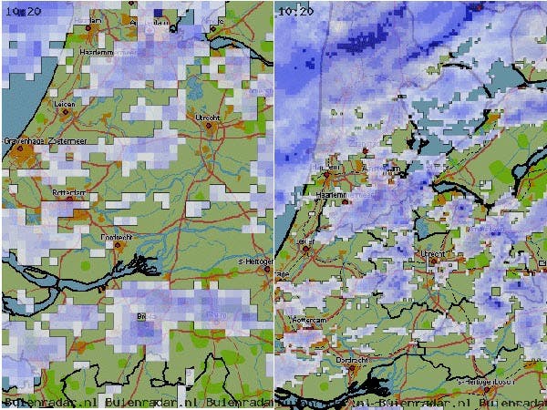 Buienradar.nl: scherper zicht op regen