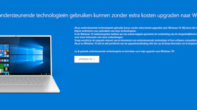 Sluiproute voor gratis update Windows 10 gaat sluiten