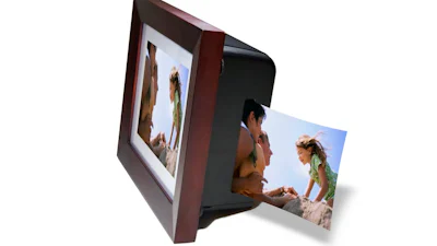 Slim: fotolijst met ingebouwde printer